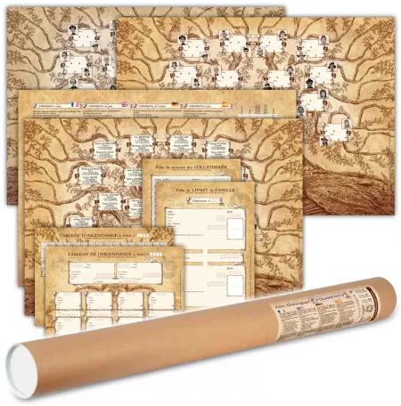 Arbre généalogique pour enfant - 5 générations - Contenu photo